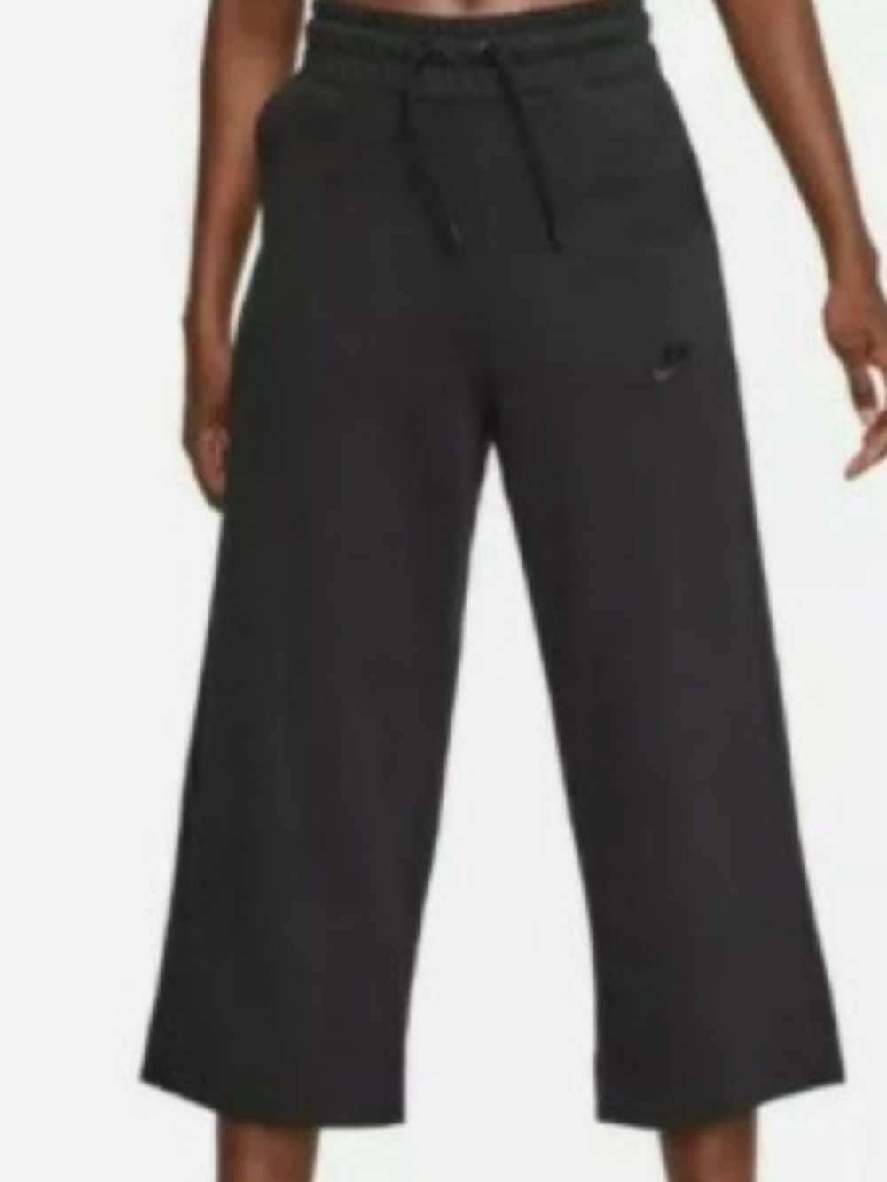 Nike Womens XS Black Loose Fit Capri Sweatpants